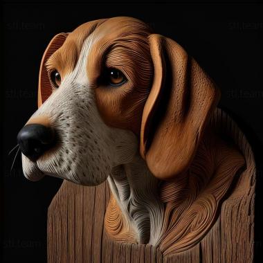 3D model English Foxhound dog (STL)